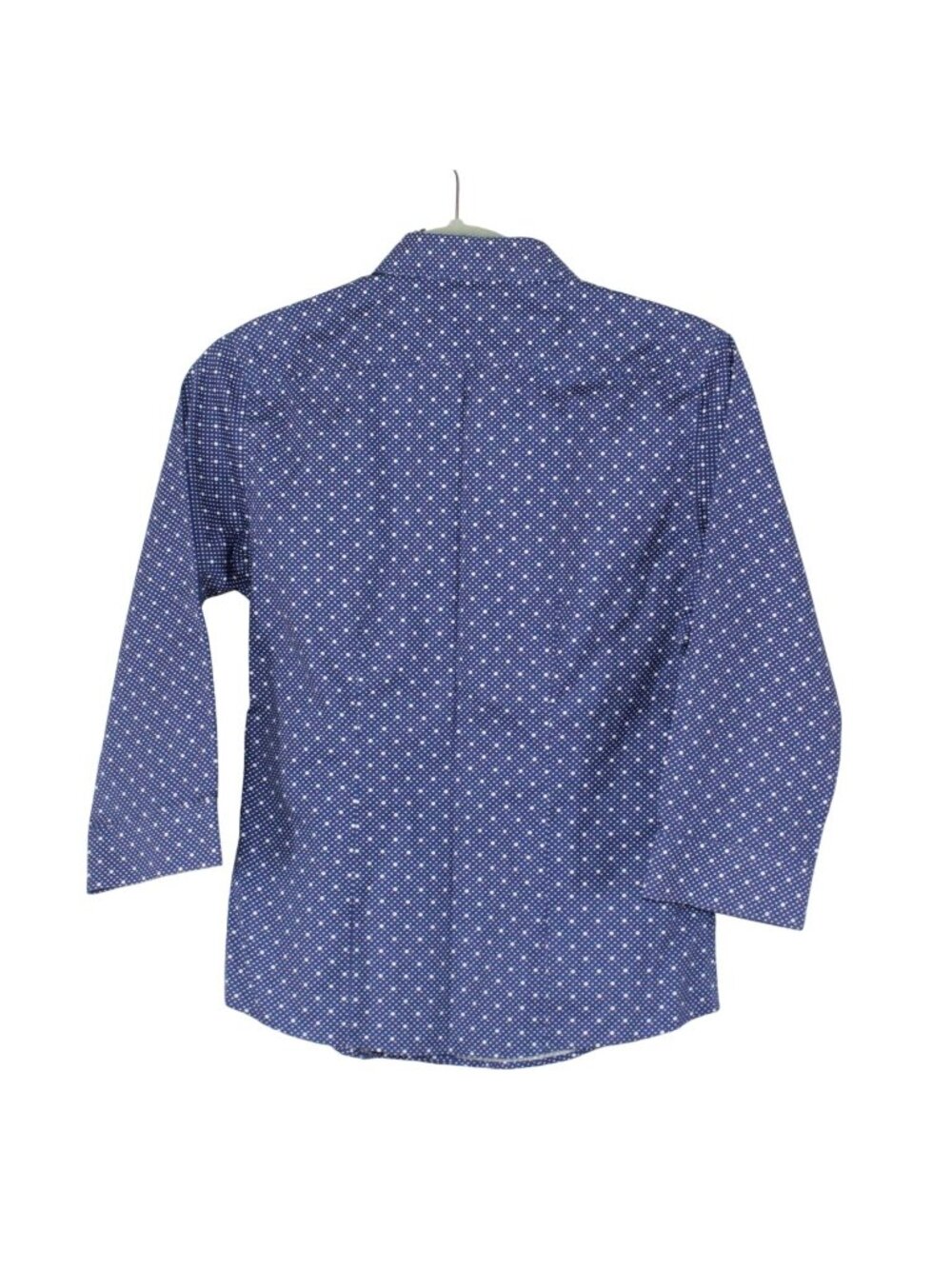 LL Bean Blue Polka Dot Button Down Shirt Wrinkle Free 100% Cotton XXS - Picture 2 of 14